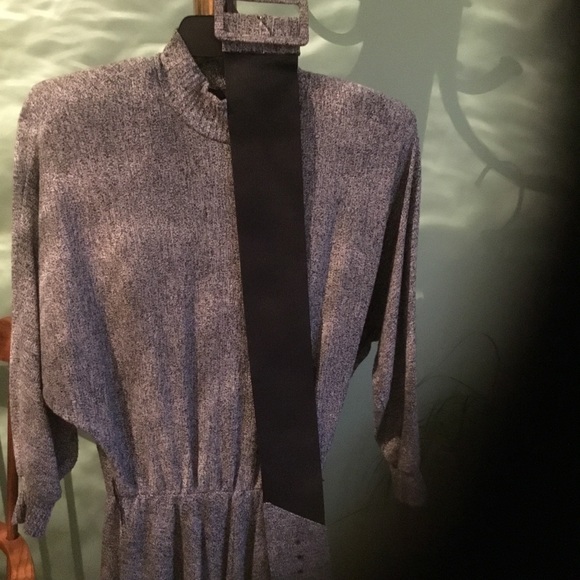 Ladies Vintage Heather Grey Knit Maxi Dress by Dawn Joy - Sz 3 - EUC - Picture 8 of 8